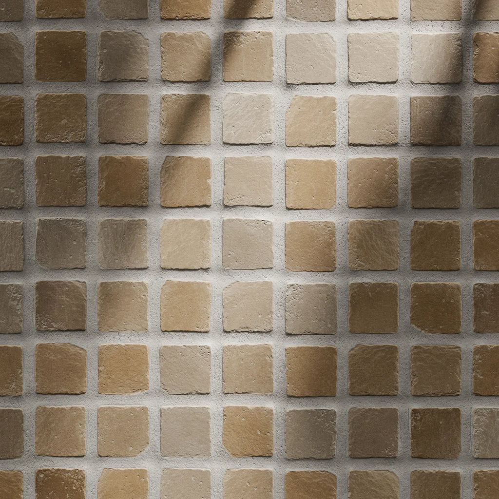 Low Temp Fired Terracotta Square Tiles PBR Texture - Example Scene Visualization | Superellipse
