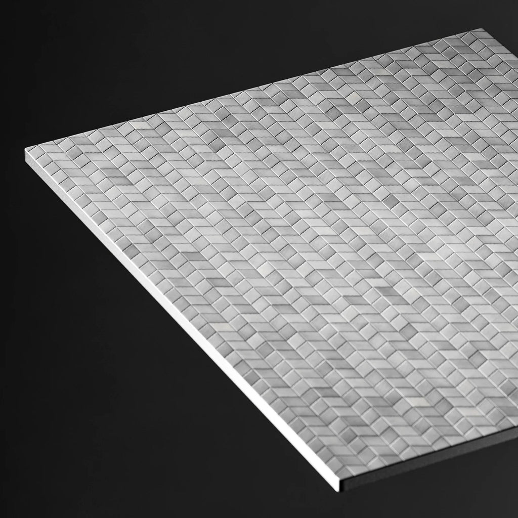 Rhombus Oxidised Steel 3D Metal Panel PBR Texture - Example Scene Visualization | Superellipse