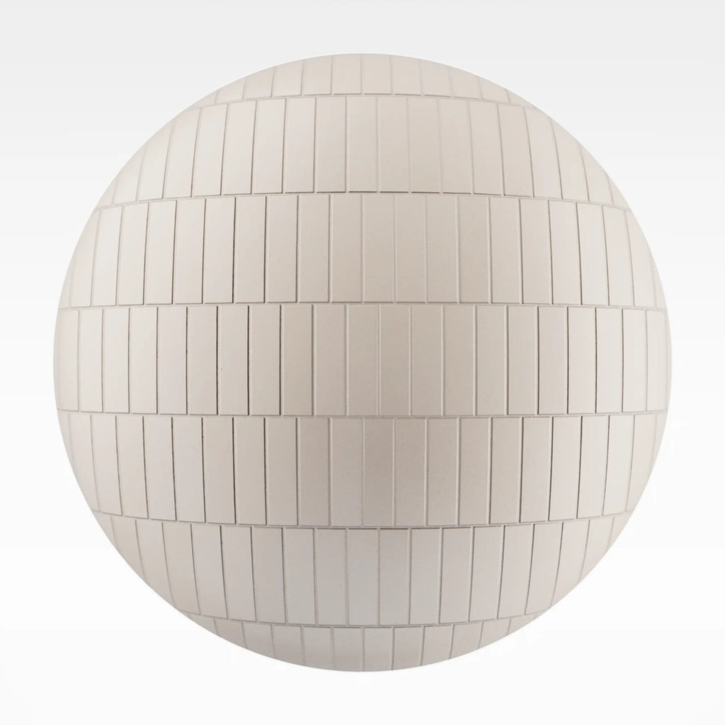 Offset Matte Soft Beige Tile PBR Texture - Sphere Swatch Preview | Superellipse