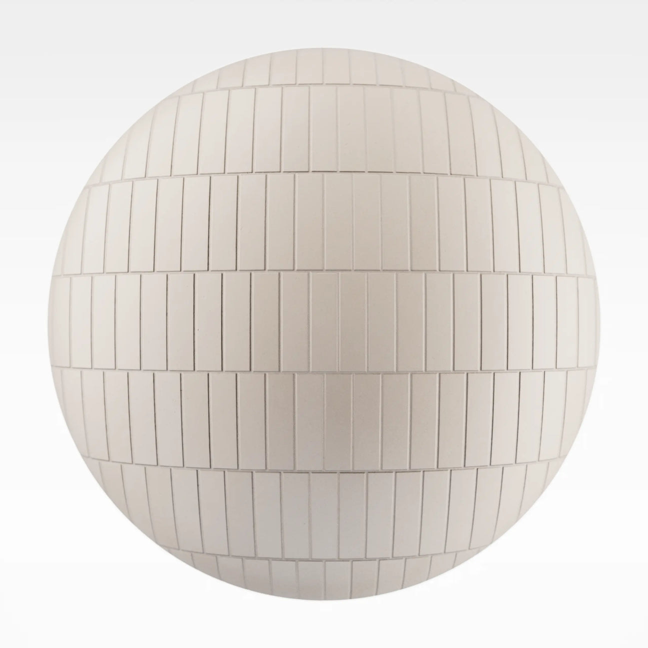 Offset Matte Soft Beige Tile PBR Texture - Sphere Swatch Preview | Superellipse