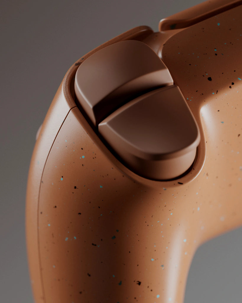 Burnt Sienna Terrazzo Plastic Small PBR Texture - Example Scene Visualization | Superellipse