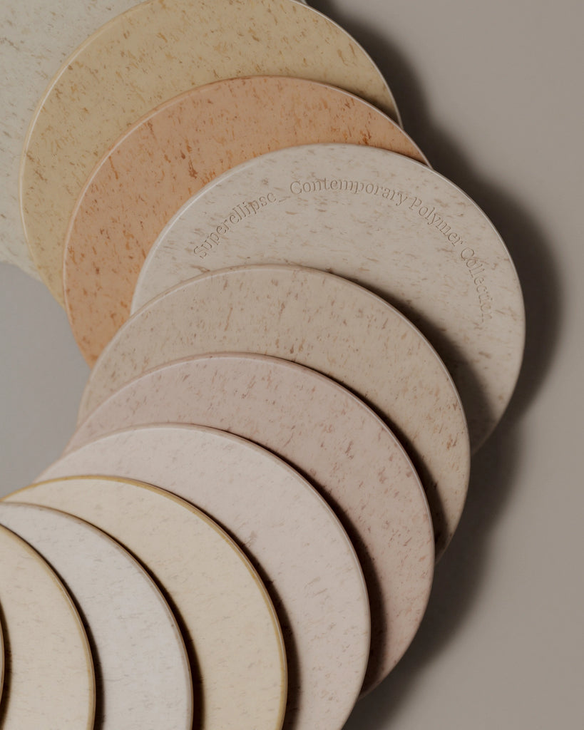 Sawdust Bio Composite Beige Recycled Plastic PBR Texture - Example Scene Visualization | Superellipse