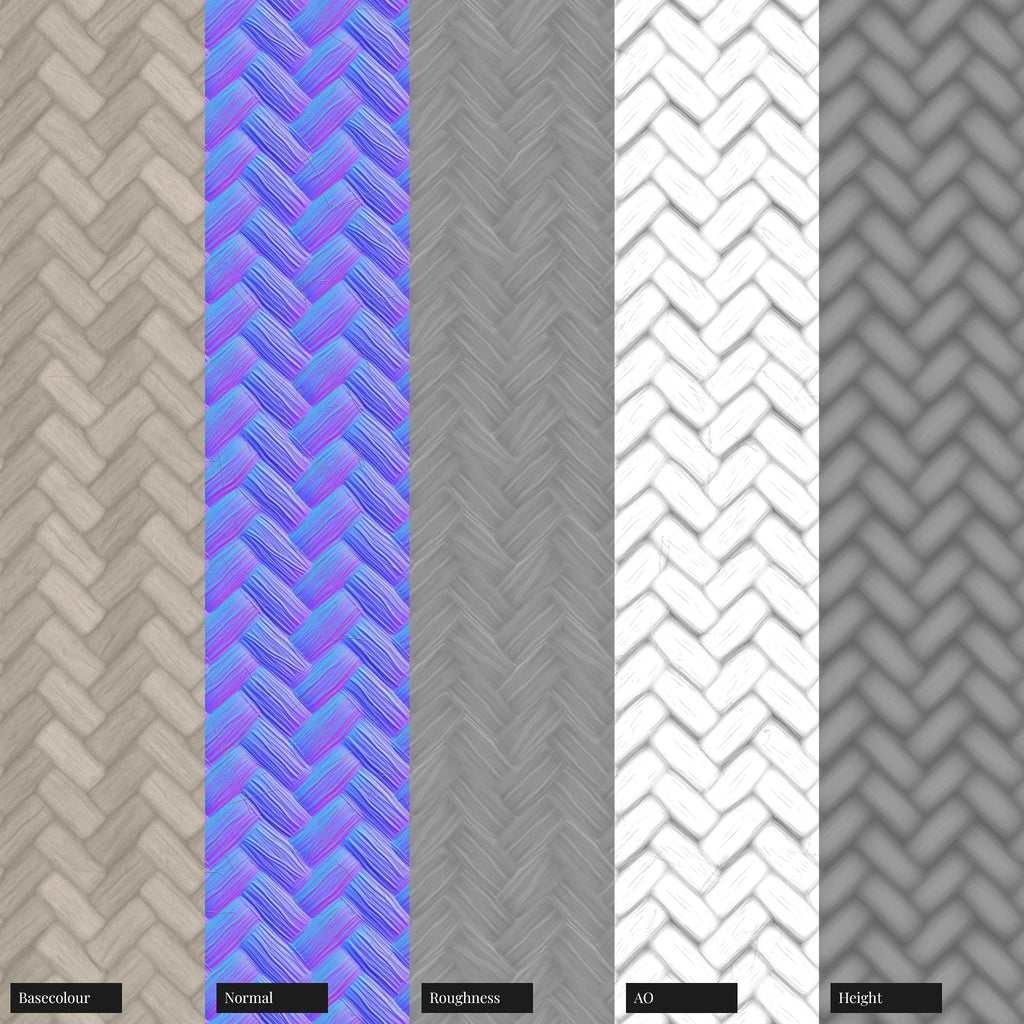 Light Beige Nylon Fine Woven Cord PBR Texture - Example Scene Visualization | Superellipse