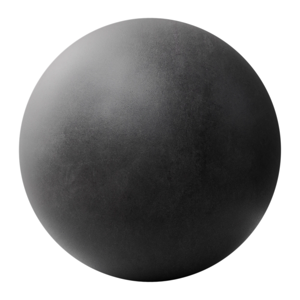 Black Pigmented Cast Concrete PBR Texture - Sphere Swatch Preview | Superellipse