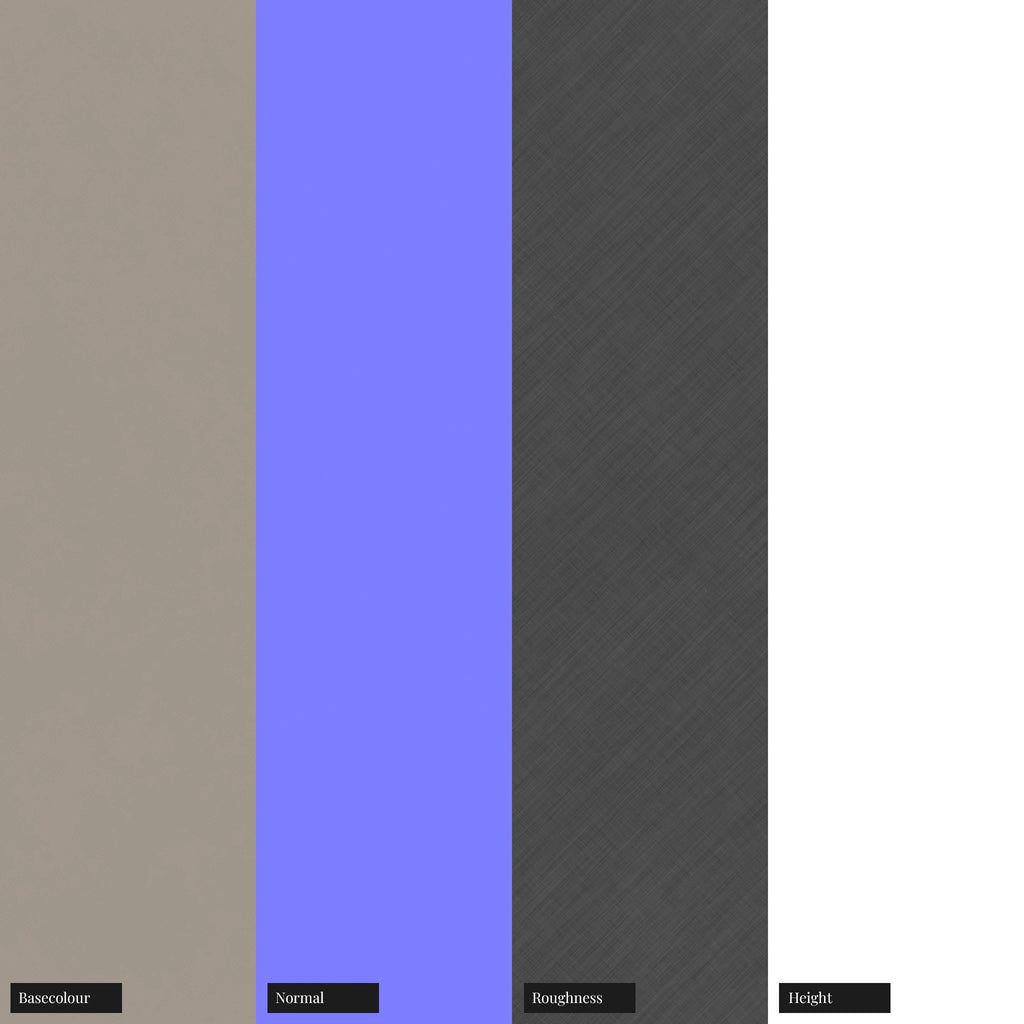 Fine Crosshatch Brushed Titanium Metal PBR Texture - Example Scene Visualization | Superellipse