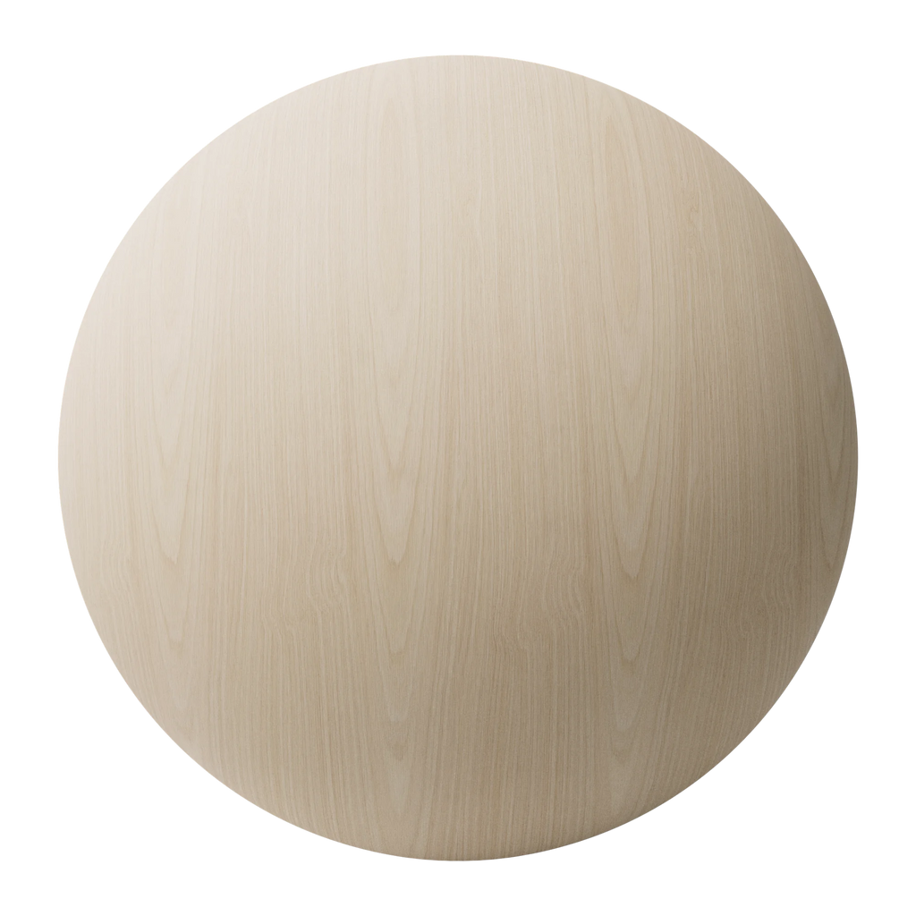 Ash Slip Matched Natural Veneer Wood PBR Texture - Sphere Swatch Preview | Superellipse
