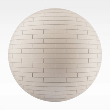 Brickbond Matte Soft Beige Tile PBR Texture - Sphere Swatch Preview | Superellipse