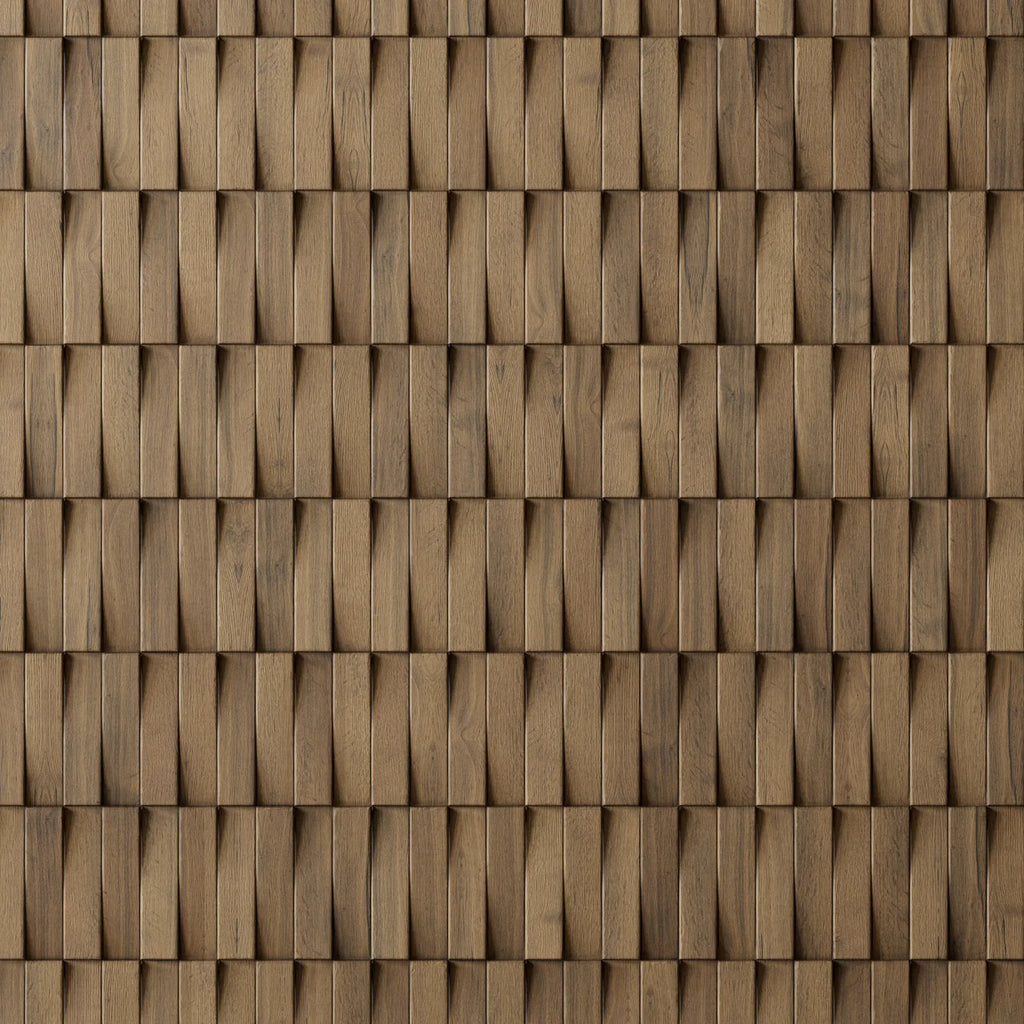 Architectural Unfinished Oak Wood Panel PBR Texture - Example Scene Visualization | Superellipse