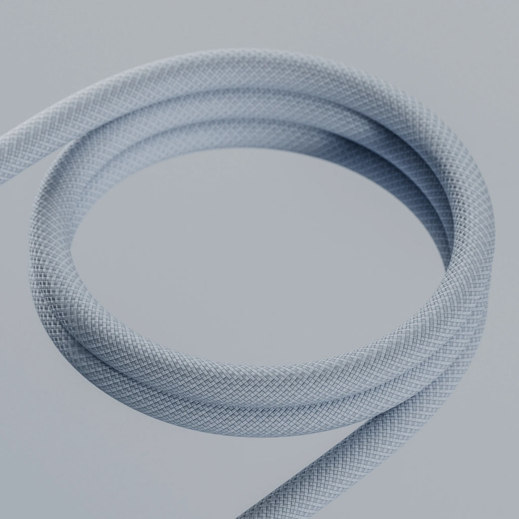 Blue iMac Nylon Braided Cord PBR Texture - Example Scene Visualization | Superellipse