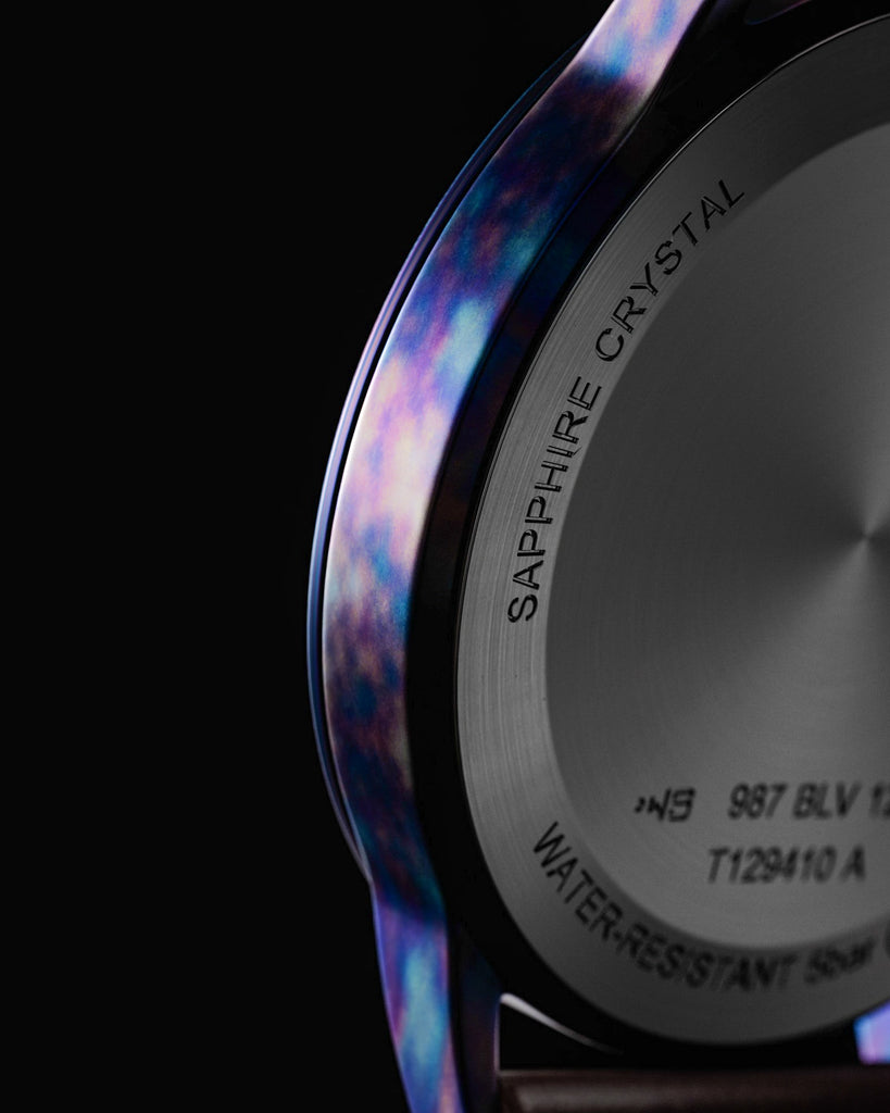 Heat Treated Titanium Hand Finished PBR Texture - Example Scene Visualization | Superellipse