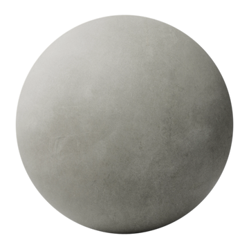 Grey Minimal Smooth Cast Concrete PBR Texture - Sphere Swatch Preview | Superellipse