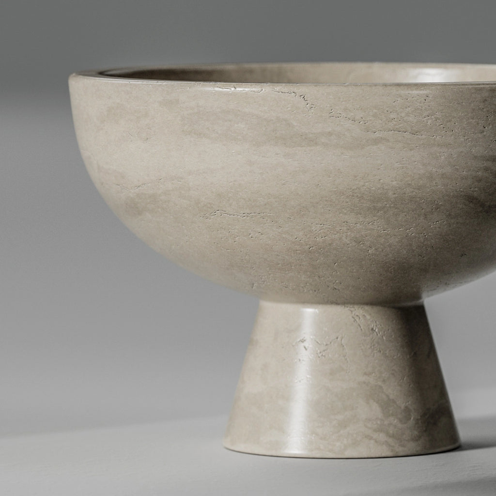 Polished Travertine Unfilled PBR Texture - Example Scene Visualization | Superellipse