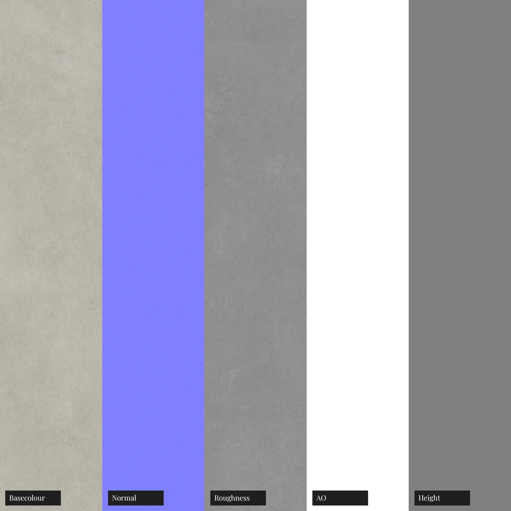 Light Grey Smooth Cast Concrete PBR Texture - Example Scene Visualization | Superellipse