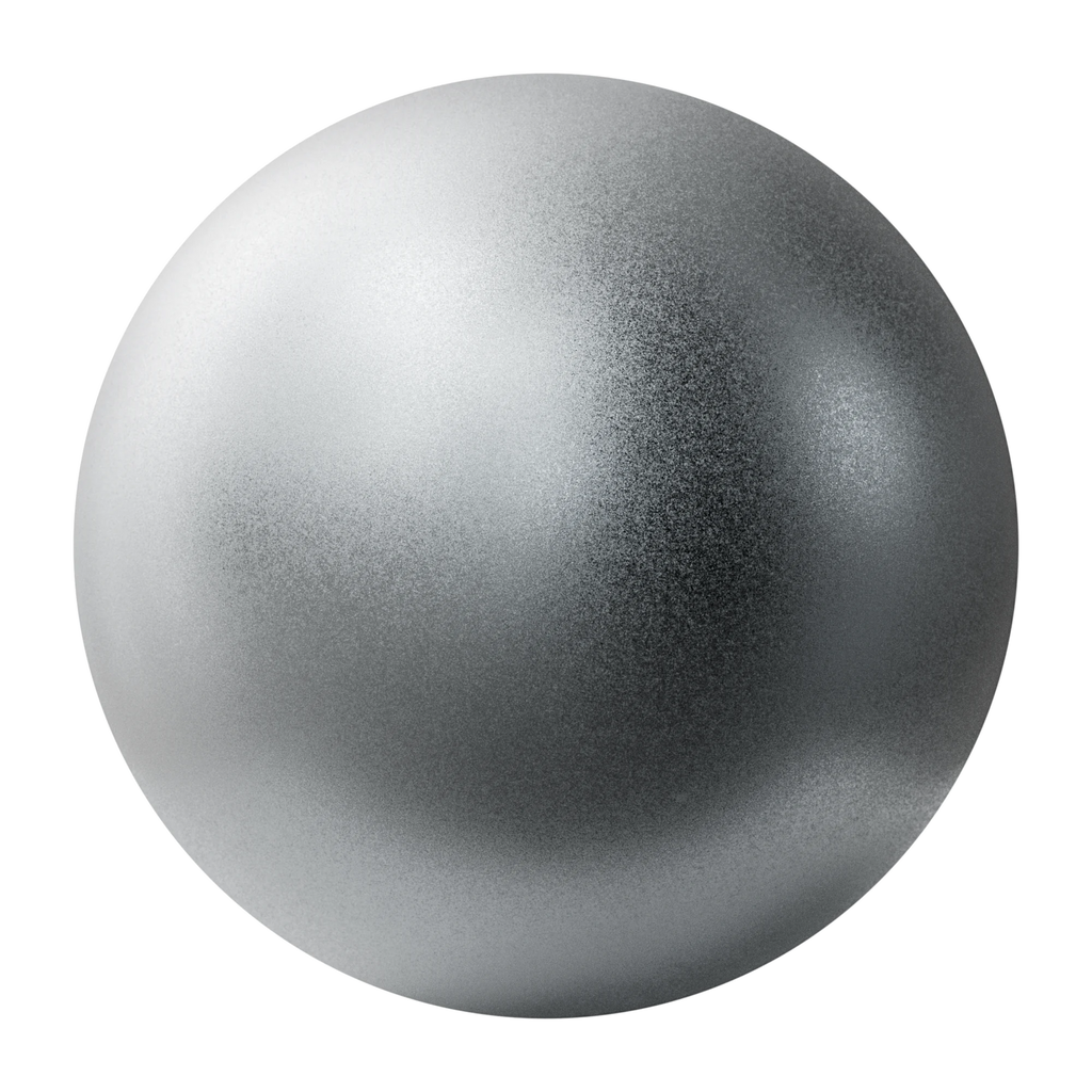 Sandblasted Chrome Metal PBR Texture - Sphere Swatch Preview | Superellipse