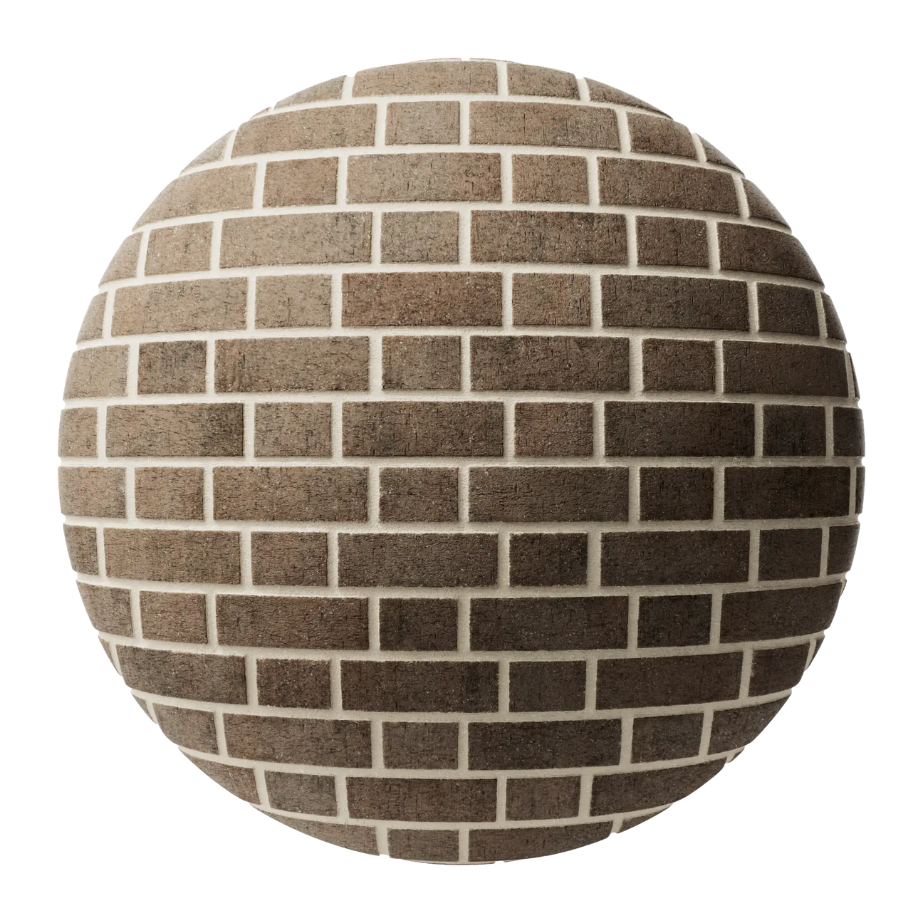 Yorkshire Clinker Wirecut Brick Flemish Bond PBR Texture - Sphere Swatch Preview | Superellipse