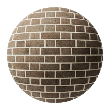 Yorkshire Clinker Wirecut Brick Flemish Bond PBR Texture - Sphere Swatch Preview | Superellipse