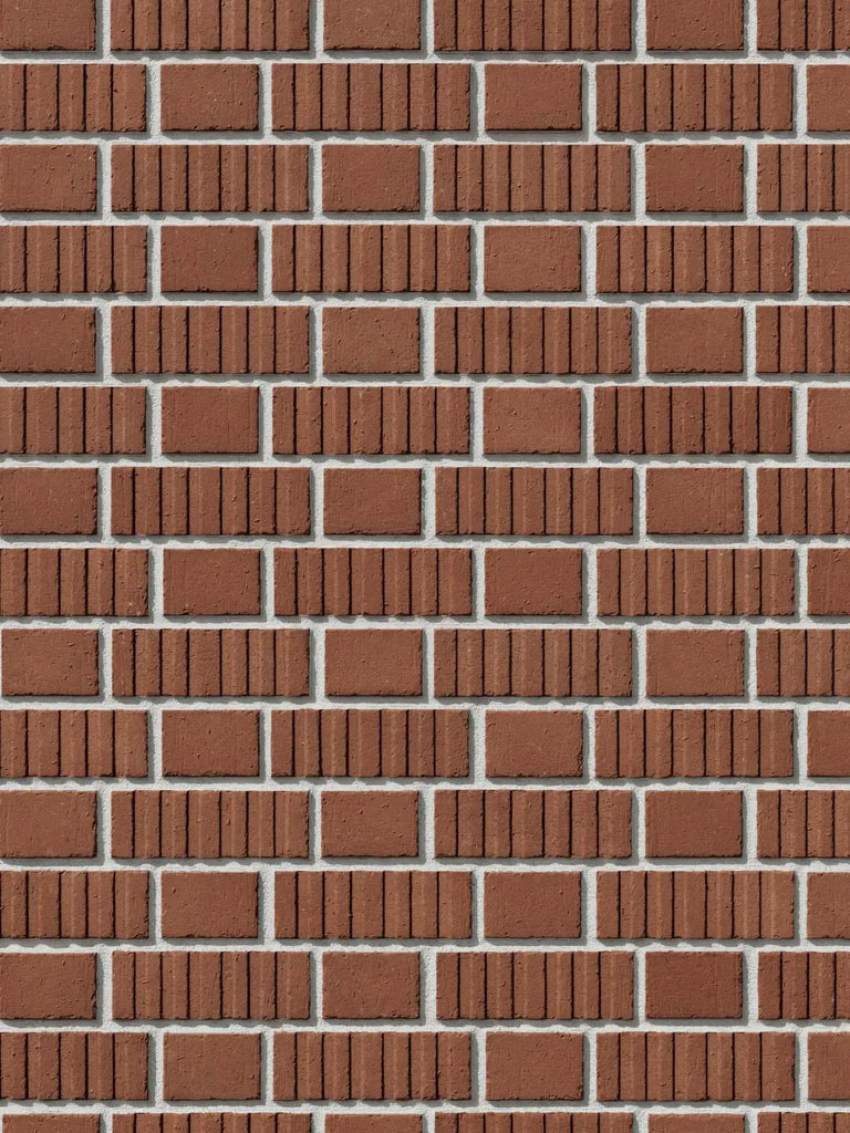 Grooved Red Clay Brick Facade Flemish Bond PBR Texture - Example Scene Visualization | Superellipse