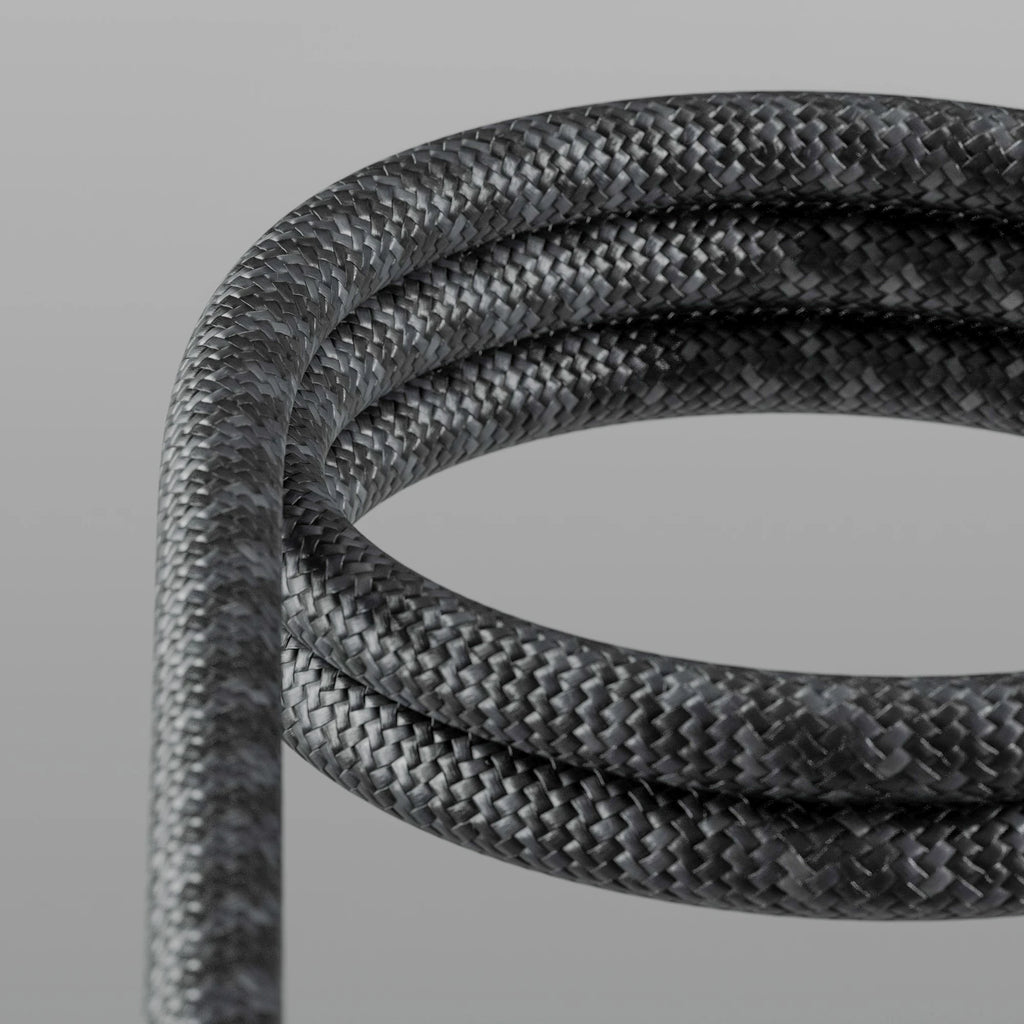 Utilitarian Technical Grey Braided Cord PBR Texture - Example Scene Visualization | Superellipse