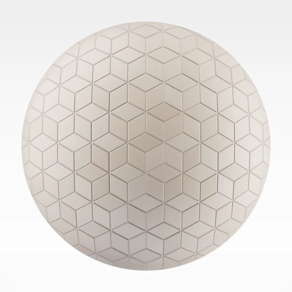 Diamond Matte Soft Beige Tile PBR Texture - Sphere Swatch Preview | Superellipse