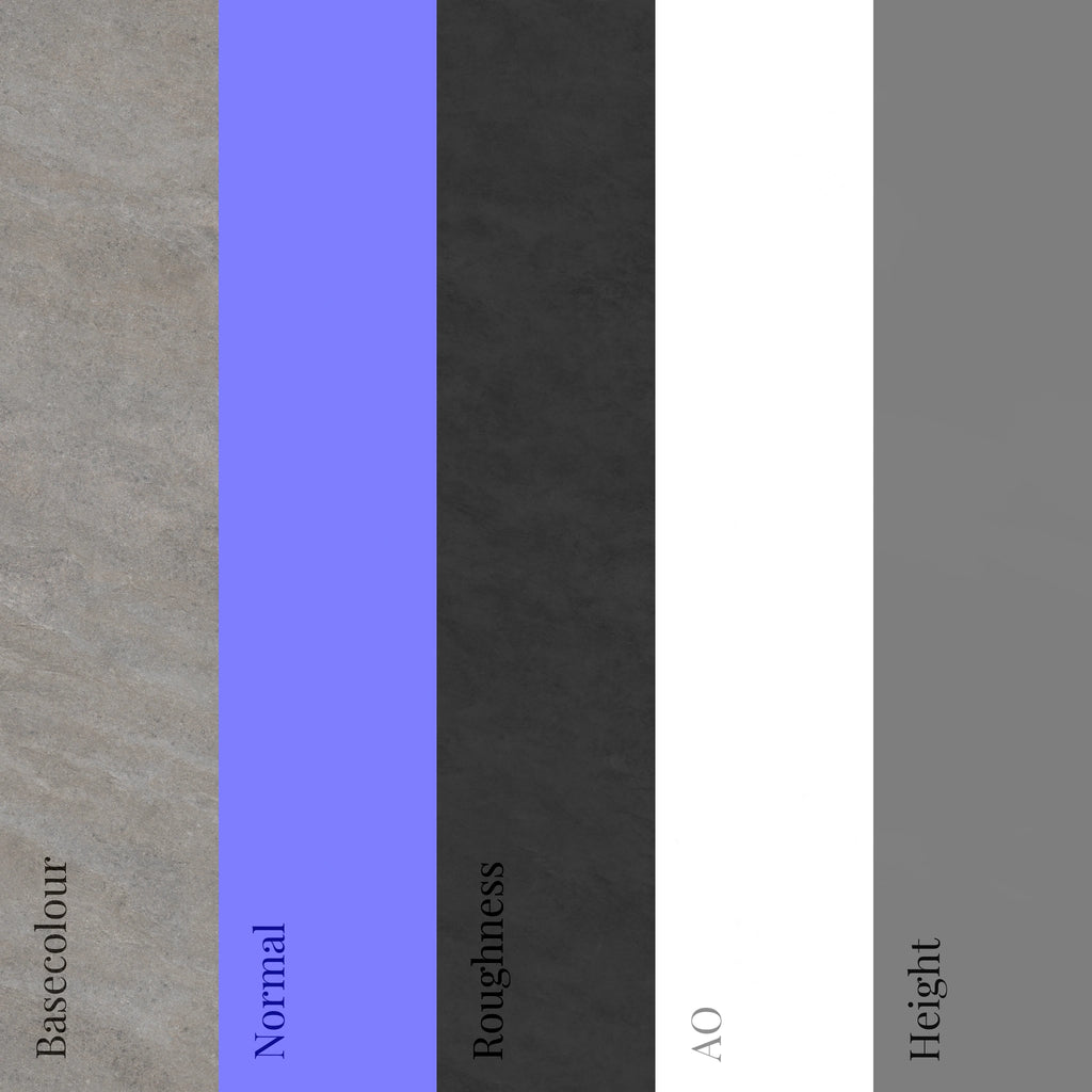 Ash Grey Polished Limestone PBR Texture - Example Scene Visualization | Superellipse