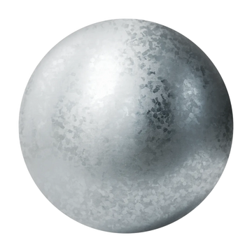 Galvanised Hotdip Zinc Metal PBR Texture - Sphere Swatch Preview | Superellipse