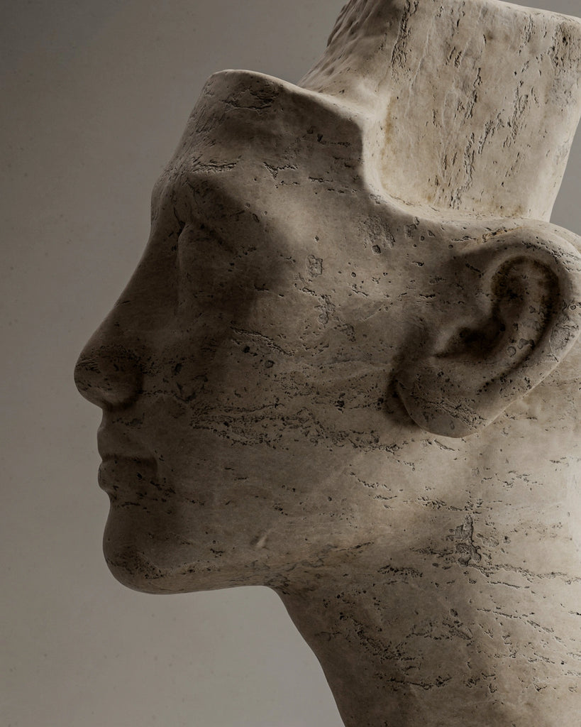 Tumbled Rough Cut Travertine Unfilled PBR Texture - Example Scene Visualization | Superellipse