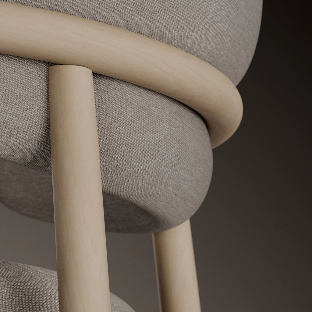 Maple Crown Cut Veneer PBR Texture - Example Scene Visualization | Superellipse