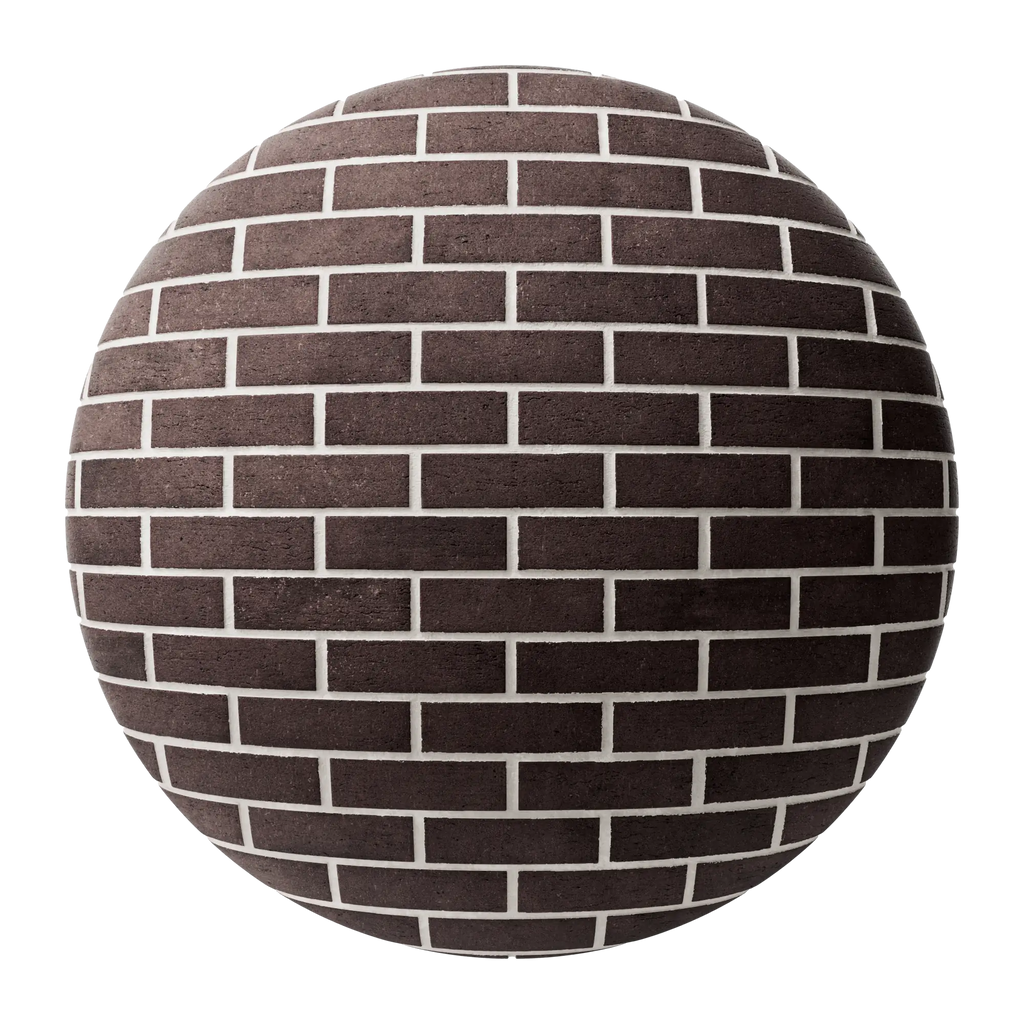 Remington Sandfaced Running Bond Clay Brick PBR Texture - Sphere Swatch Preview | Superellipse