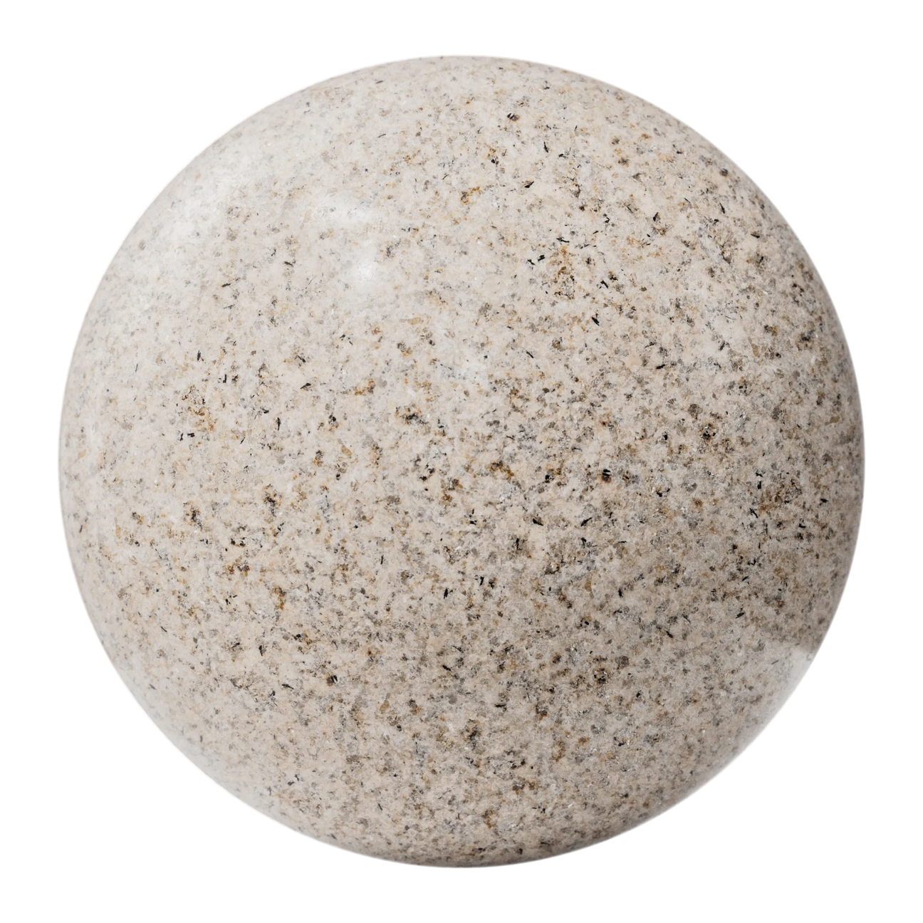 Giallo Fantasia Beige Granite Slab PBR Texture - Sphere Swatch Preview | Superellipse