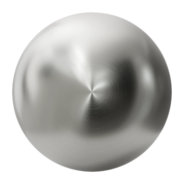 Radial Brushed Silver Metal PBR Texture - Sphere Swatch Preview | Superellipse