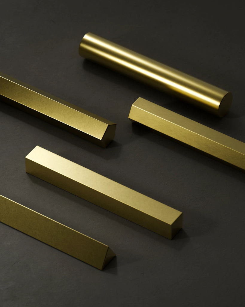 Fine Crosshatch Brushed Brass Metal PBR Texture - Example Scene Visualization | Superellipse