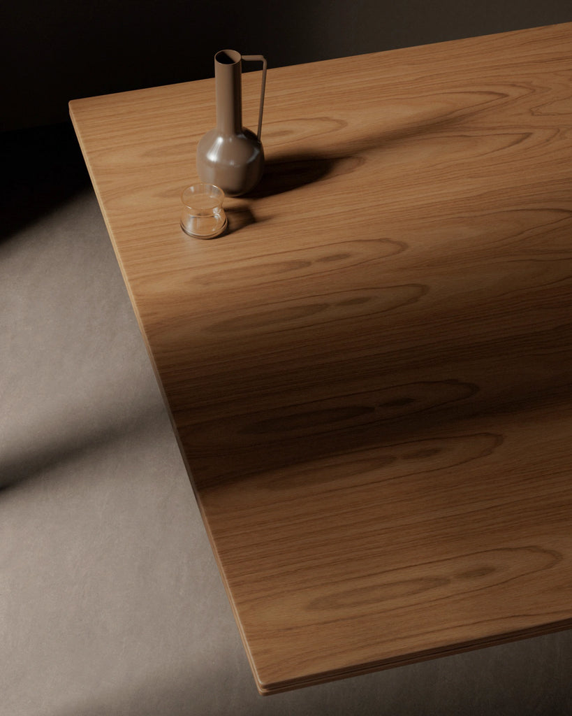 Oak Book Matched Veneer Wood PBR Texture - Example Scene Visualization | Superellipse