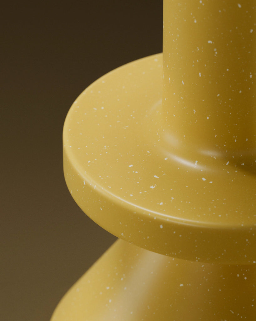 Dandelion Yellow Terrazzo Plastic Small PBR Texture - Example Scene Visualization | Superellipse