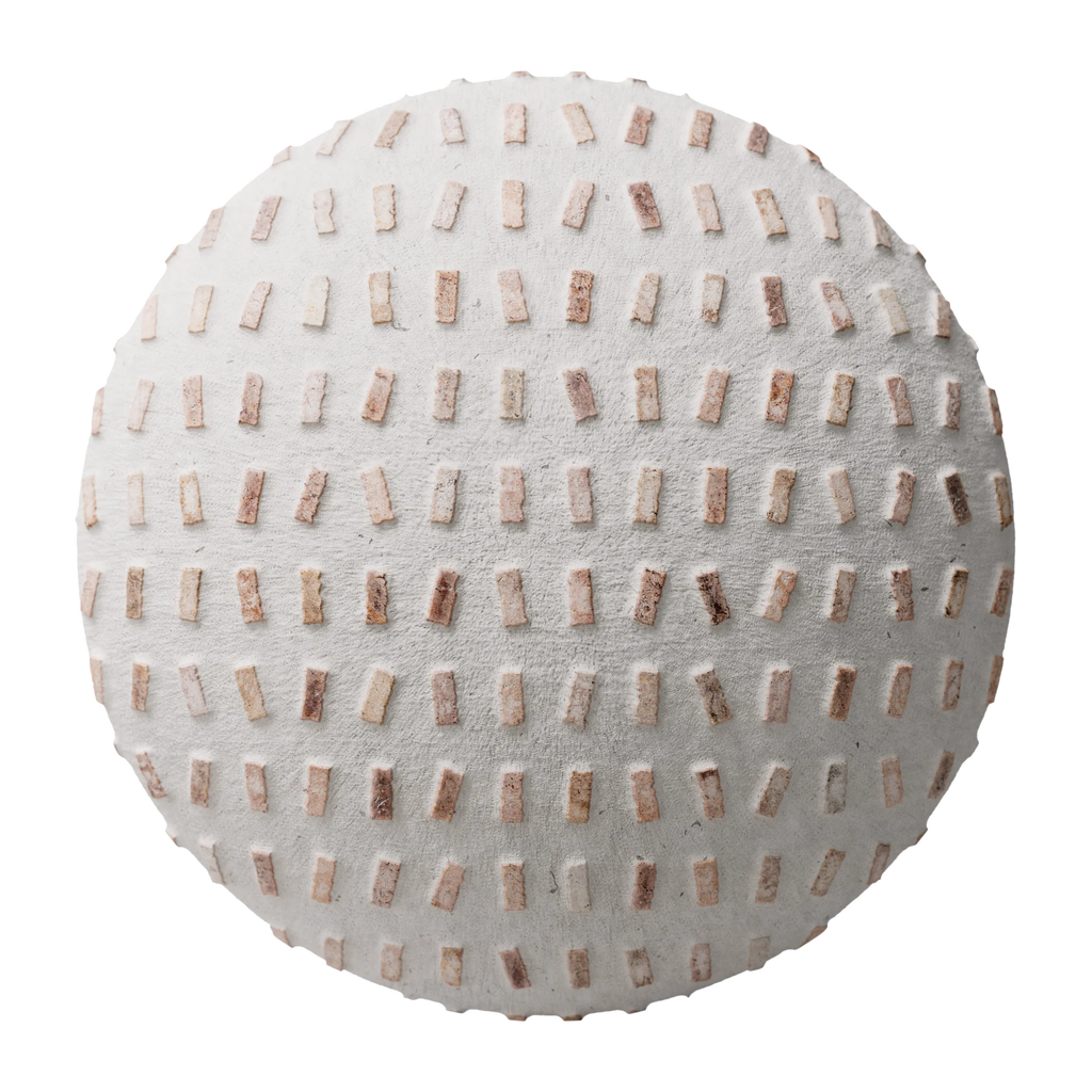 Contemporary Small Brick Terracotta Tiles PBR Texture - Sphere Swatch Preview | Superellipse