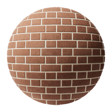 Aston Red Sandfaced Brick Flemish Bond PBR Texture - Sphere Swatch Preview | Superellipse