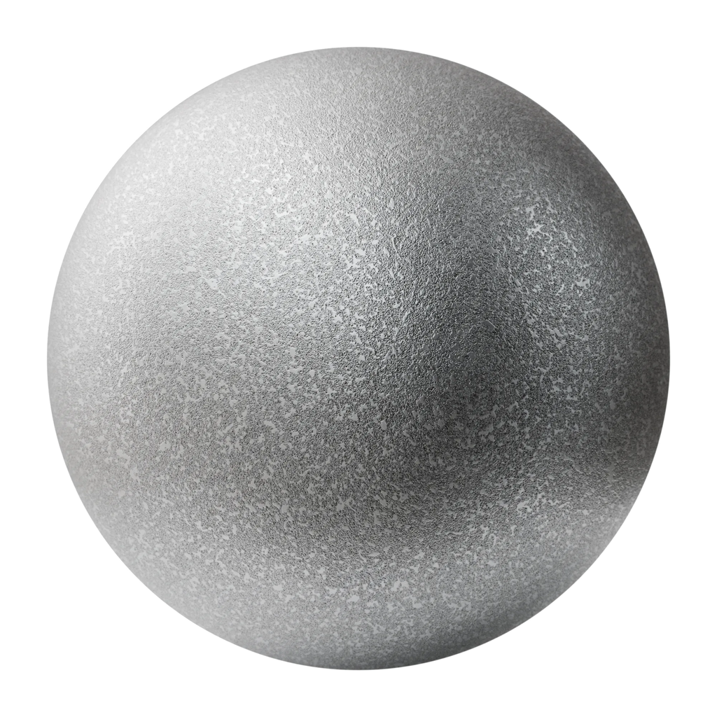 Industrial Cast Aluminium Metal PBR Texture - Sphere Swatch Preview | Superellipse