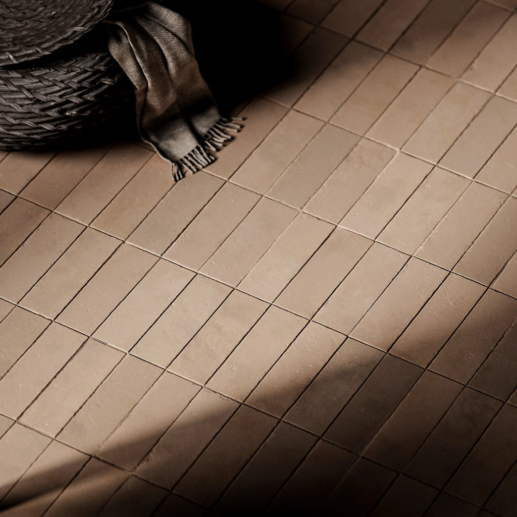 Terracotta Soft Dusted Brick Tiles PBR Texture - Example Scene Visualization | Superellipse