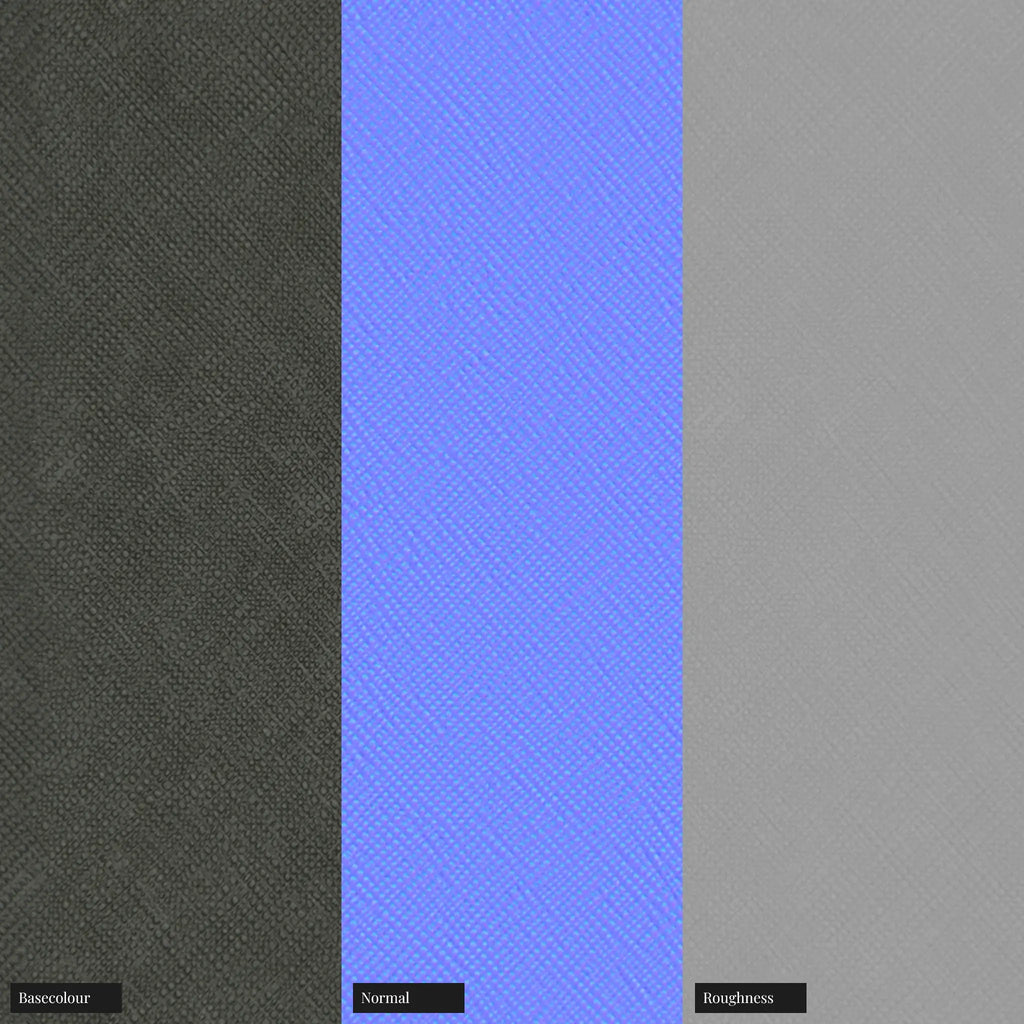 Faux Leather Saffiano Grain PBR Texture - Example Scene Visualization | Superellipse