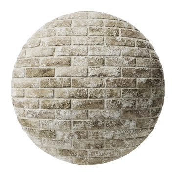 Reclaimed Edwardian Brick Running Bond PBR Texture - Sphere Swatch Preview | Superellipse