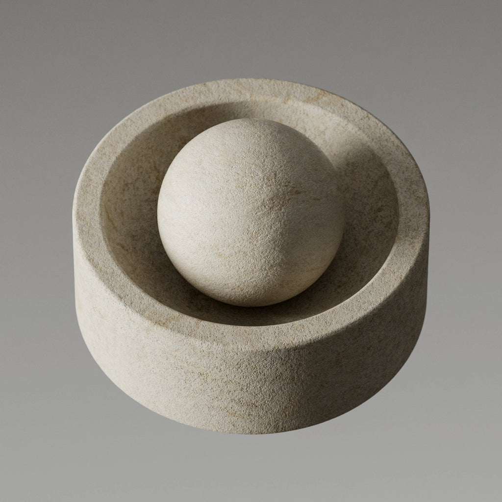 Moca Creme Flamed Limestone PBR Texture - Example Scene Visualization | Superellipse