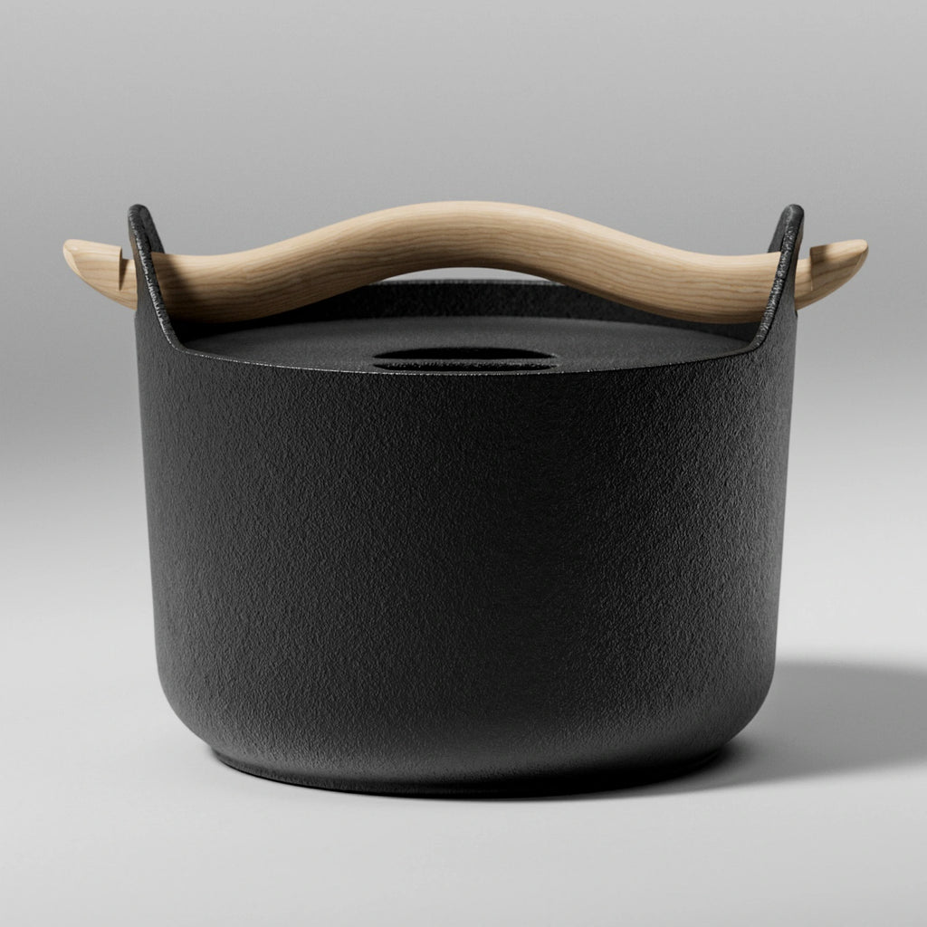 Treated Sand Cast Iron Metal PBR Texture - Example Scene Visualization | Superellipse