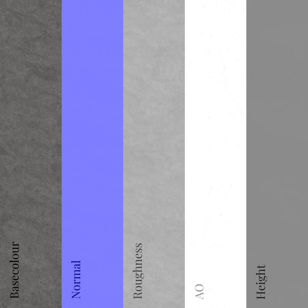 Portugal Grey Honed Limestone PBR Texture - Example Scene Visualization | Superellipse