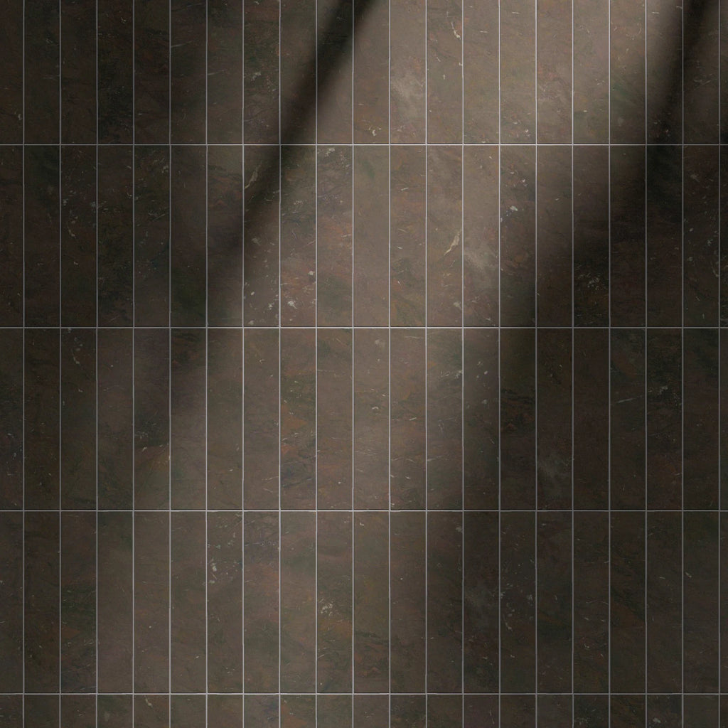 Breccia Imperiale Quartzite Slim Stacked Tile PBR Texture - Example Scene Visualization | Superellipse
