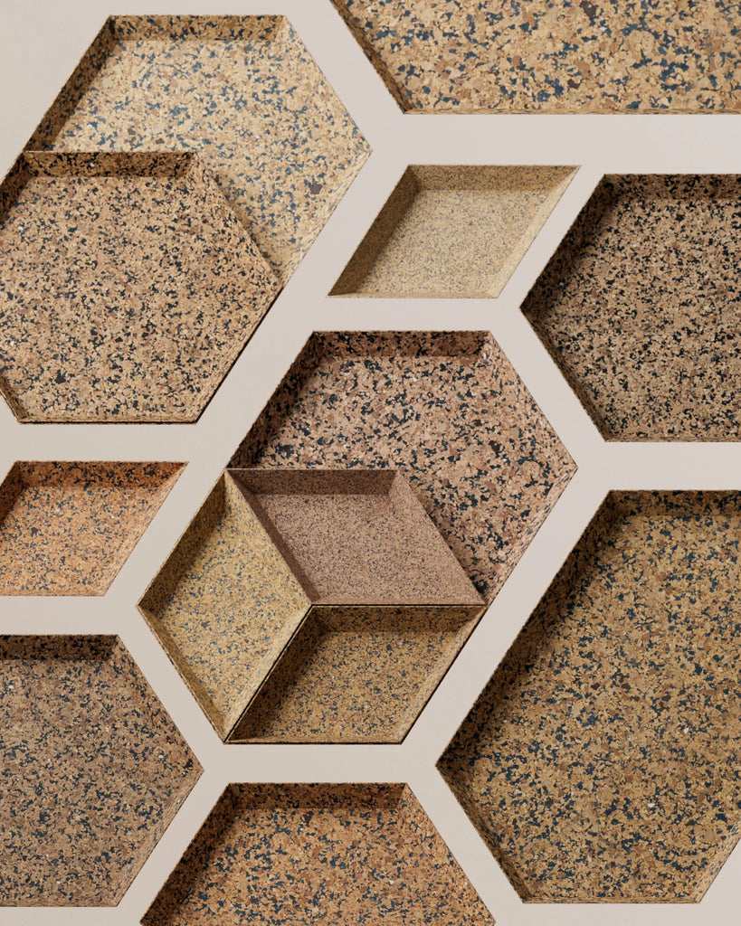 Dark Speckled Cork PBR Texture - Example Scene Visualization | Superellipse