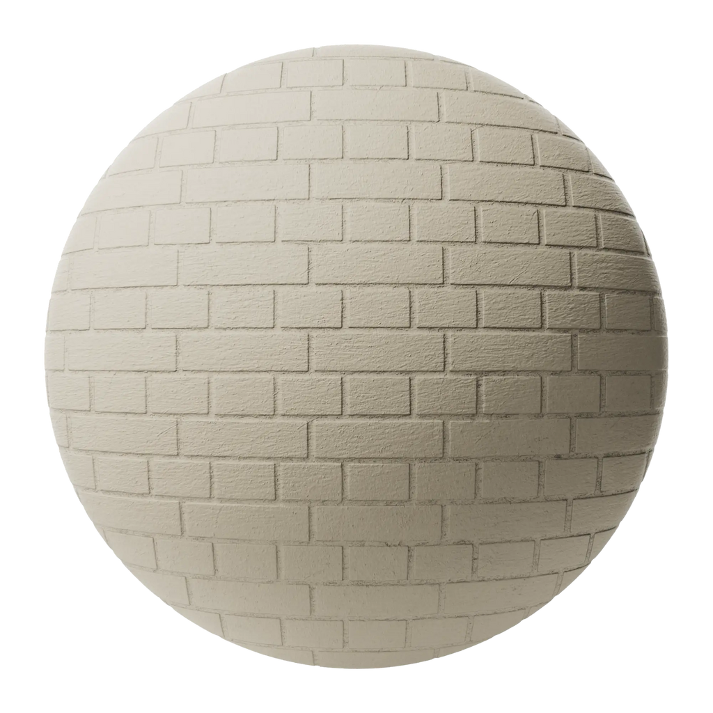 Contemporary Painted Brick London Clay PBR Texture - Sphere Swatch Preview | Superellipse