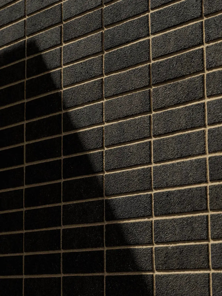 Belden Black Sandfaced Brick Stack Bond PBR Texture - Example Scene Visualization | Superellipse