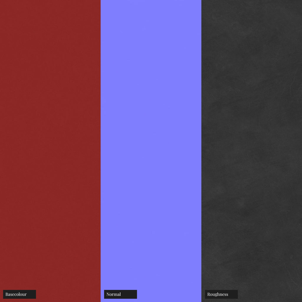 Red Velvet Gloss Finish Plastic PBR Texture - Example Scene Visualization | Superellipse