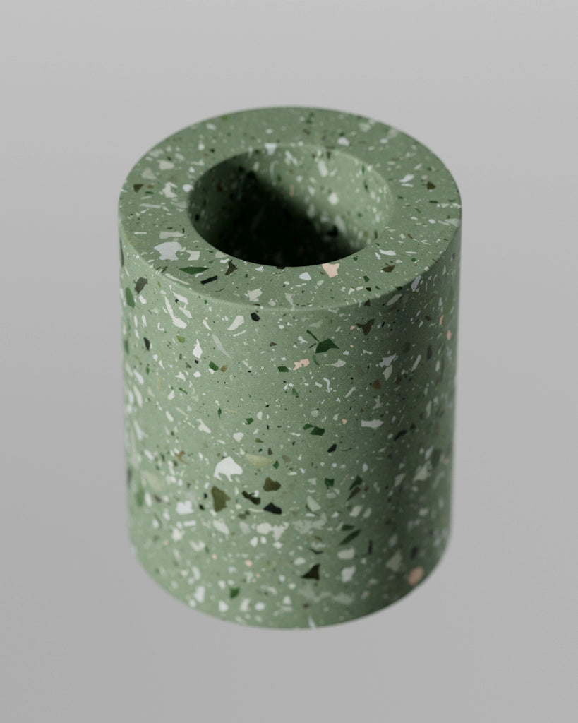 Green Ceramic Terrazzo Mixed Aggregates PBR Texture - Example Scene Visualization | Superellipse