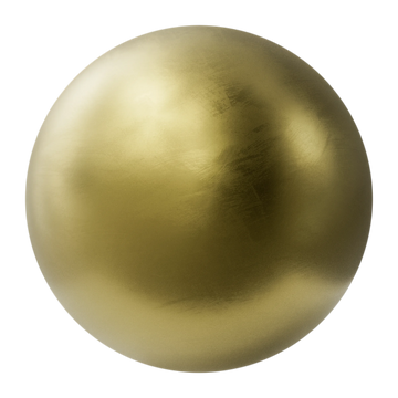 Hand Finished Brushed Brass Metal PBR Texture - Sphere Swatch Preview | Superellipse