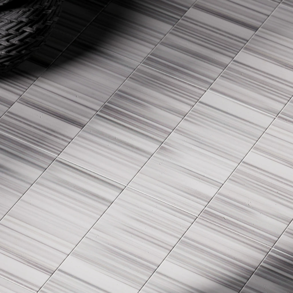 Striato Olimpico Honed Stacked Marble Tile PBR Texture - Example Scene Visualization | Superellipse